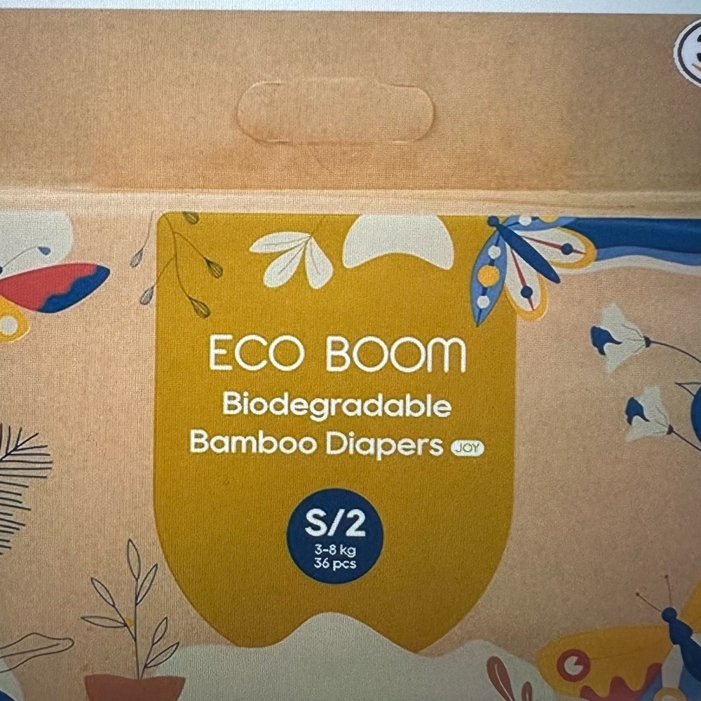 Eco Boom Biodegradable Bamboo Diapers 36 count